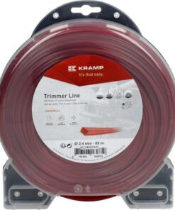 Hilo de corte, 2.4mm x 69m, cuadrado, rojo, Kramp
