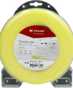 Hilo de corte, Ø2.4mm x 88m, redondo, amarillo, Kramp