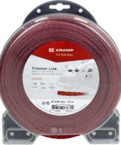 Hilo de corte, Ø2.65mm x 72m, trenzado, silencioso, rojo, Kramp