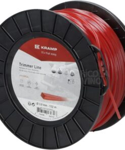 Hilo de corte, 3mm x 132m, cuadrado, rojo, Kramp
