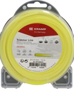 Hilo de corte, Ø3mm x 15m, redondo, amarillo, Kramp