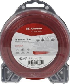 Hilo de corte, 4mm x 25m, cuadrado, rojo, Kramp