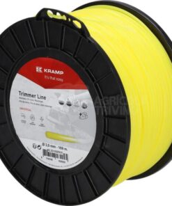 Hilo de corte, Ø3mm x 169m, redondo, amarillo, Kramp