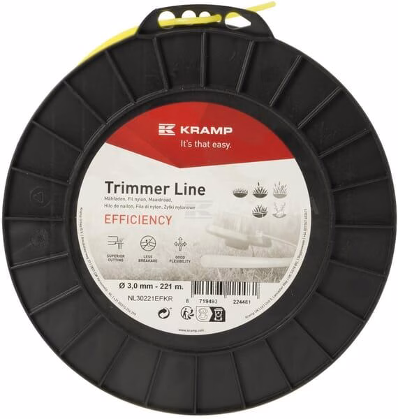 Hilo de corte Ø 3mm 221m redondo amarillo Efficiency