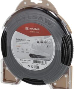 Hilo de corte, 3mm x 37m, cuadrado, negro, Kramp