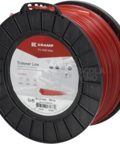 Hilo de corte, 3.3mm x 109m, cuadrado, rojo, Kramp