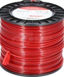Hilo de corte, 3.3mm x 182m, cuadrado, rojo, Kramp