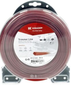 Hilo de corte, 3.3mm x 36m, cuadrado, rojo, Kramp