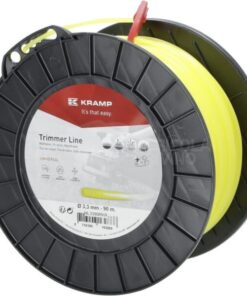 Hilo de corte, Ø3.3mm x 90m, redondo, amarillo, Kramp