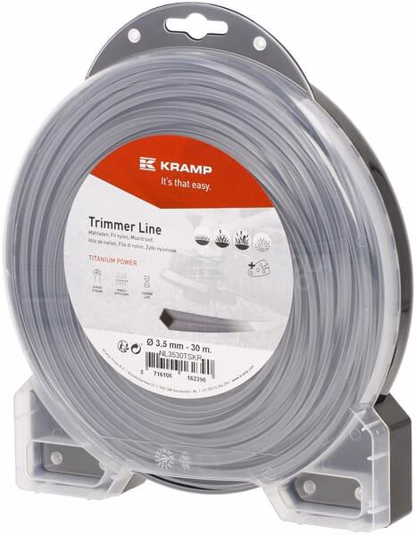 Hilo de corte, 3mm x 44m, cuadrado, gris, Titanium Power de Kramp 3 Hilo de corte, 3mm x 44m, cuadrado, gris, Titanium Power de Kramp