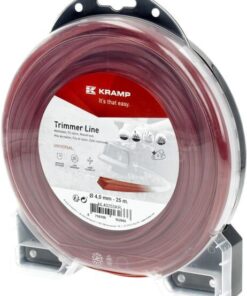 Hilo de corte, 4mm x 25m, cuadrado, rojo, Kramp