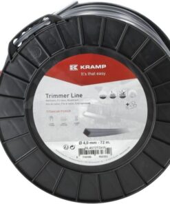 Hilo de corte, 4mm x 72m, cuadrado, gris, Titanium Power de Kramp 9 Hilo de corte, 4mm x 72m, cuadrado, gris, Titanium Power de Kramp