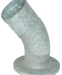 Codo de 45° + brida norm. 8" + boquilla