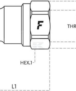 Conector hidrául. 1/2