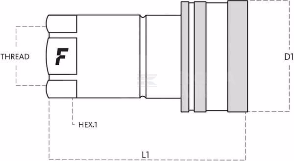 Acoplamiento rápido hembra 1/2" - 12,5 - 1/2" BSP