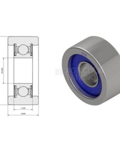 Rodillo de cadena 15 x 40 x 18 mm, Kramp