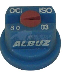 Tobera estándar, simple, chorro plano OC 80° 03 azul plástico Albuz