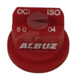Tobera estándar, simple, chorro plano OC 80° 04 rojo plástico Albuz