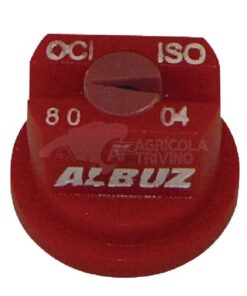 Tobera estándar, simple, chorro plano OC 80° 04 rojo plástico Albuz