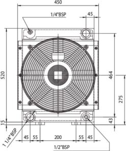 Enfriador de aceite (400 V) 50-38'C HPA-24-03-2-01