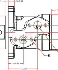 Cardán motor orb. Ø32 4conex