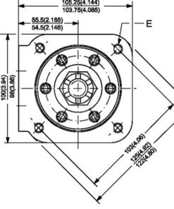Motor rueda, eje Ø25, c. fugas 21 Motor Orbit, cardán Ø1