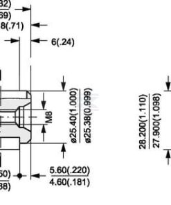 Motor rueda, eje Ø25, c. fugas 22 Motor Orbit, cardán Ø1