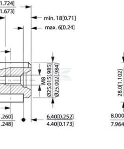 Eje de motor orbital Ø 25 A2