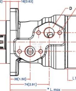 Cardán motor orbital 1" Z6 WHD