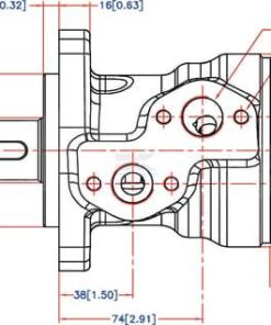 Motor Orbit, cardán Ø32,4-L 9 Motor Orbit, cardán Ø32,4-L