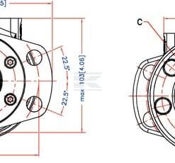 Motor Orbit, cardán Ø32,4-L 10 Motor Orbit, cardán Ø32,4-L