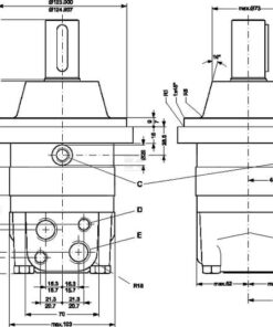 Eje del motor de ru Ø35 cónico