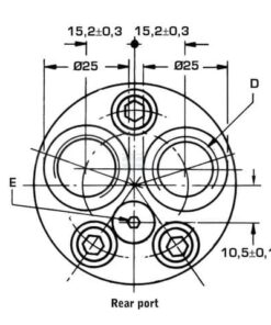 Motor orbital W. Ø16, 3x M8
