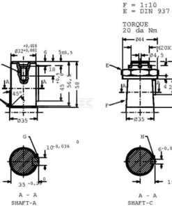 Rueda motor cardán Ø32, cil.
