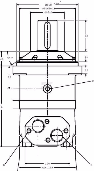 Motor Orbit cardán Ø50 estánd.