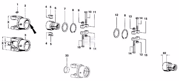 Horquilla para embrague F5/2R, W2600/P600 Walterscheid 2 Horquilla para embrague F5/2R, W2600/P600 Walterscheid