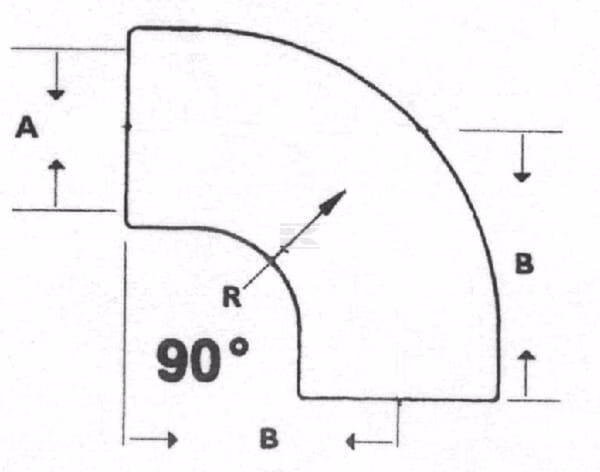 Codo reductor 90° 7"-5" 3 Codo 4" 90° Donaldson