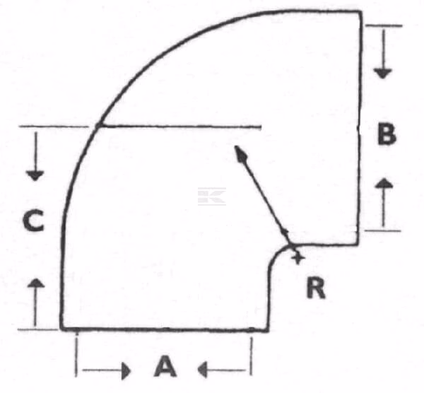 Tubo 76/89 mm 90° Donaldson 2 Tubo 76/89 mm 90° Donaldson