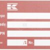 Placa ident KV / SOM Planetair 5 Placa ident KV / SOM Planetair
