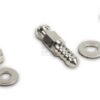 Tornillo de máquina 4 x 20 mm incluida arandela, latón niquelado