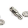 Tornillo para madera, 4,3 x 25 mm incluida arandela, latón niquelado