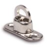 Grapa giratoria para ojetes ovalados 22,5 x 13,5 mm h= 11 mm, distancia entre agujeros= 34 mm, latón niquelado 2 Grapa giratoria para ojetes ovalados 22,5 x 13,5 mm h= 11 mm, distancia entre agujeros= 34 mm, latón niquelado