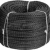 Cuerda de jarcia de PP, Ø8 mm, 3 cabos, negra, 220 m. - rollo