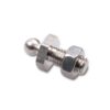 Cierre rápido, partes inferiores, tornillo de rosca incluida tuerca, acero inox.
