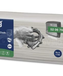 Paño de limpieza gris plegado uso industrial Tork W4 (120 hojas)