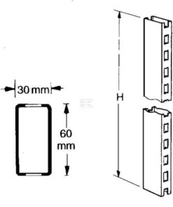 Columna 200 cm gris pizarra