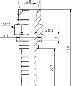 Racor pres. DN10-M16x1,5 Linde 3 Racor pres. DN10-M16x1,5 Linde