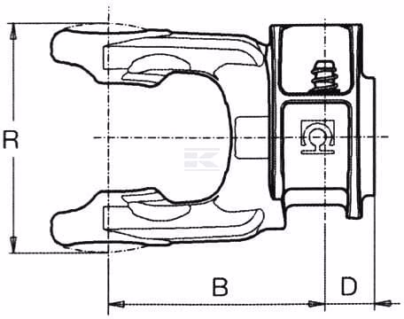Horquilla con desconexión rápida, Ø1,3/8" - 6 estrías, 6/G7/H7 Bondioli&Pavesi 2 Horquilla con desconexión rápida, Ø1,3/8" - 6 estrías, 6/G7/H7 Bondioli&Pavesi