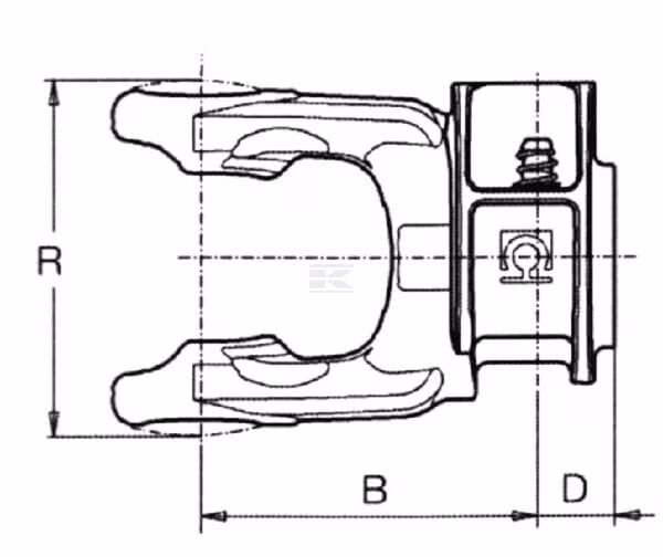Horquilla con desconexión rápida, Ø1,3/8" - 6 estrías, 6/G7/H7 Bondioli&Pavesi 3 Horquilla con desconexión rápida, Ø1,3/8" - 6 estrías, 6/G7/H7 Bondioli&Pavesi