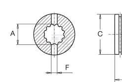Horquilla para tubo perfilado, Ø35 mm - 12 estrías, 5 Bondioli&Pavesi